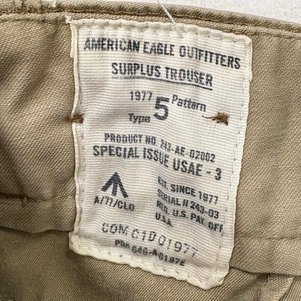 American Eagle Cargo Pants Mens Size 32x34 Tan Military Field Surplus Trousers - Picture 4 of 10